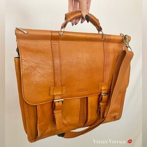 KENNETH COLE 'COLOMBIAN LEATHER FLAPOVER MESSENGER' LAPTOP BRIEFCASE BAG